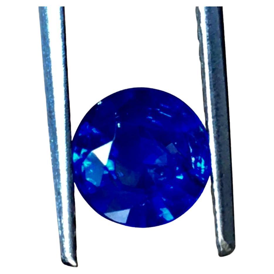 Saphir bleu naturel de 1,63 carat, pierre précieuse non sertie du Sri Lanka