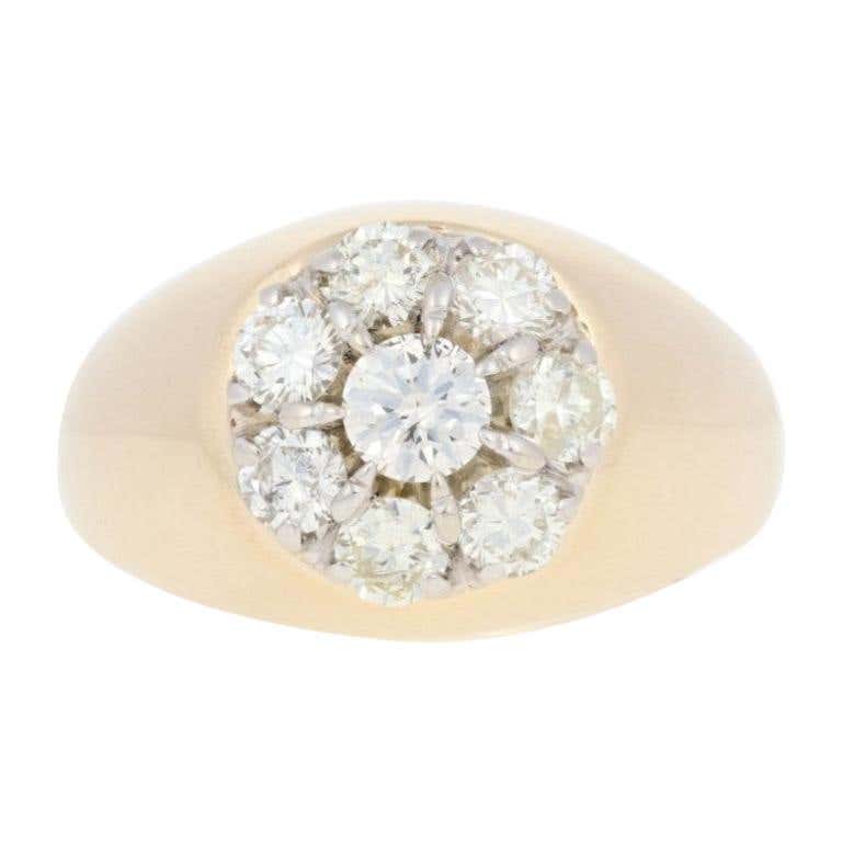 Diamond Cluster Men's Ring at 1stdibs