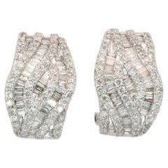 Boucles d'oreilles en diamant de 1,63 carats, certifiées IGI, en or blanc 18 carats