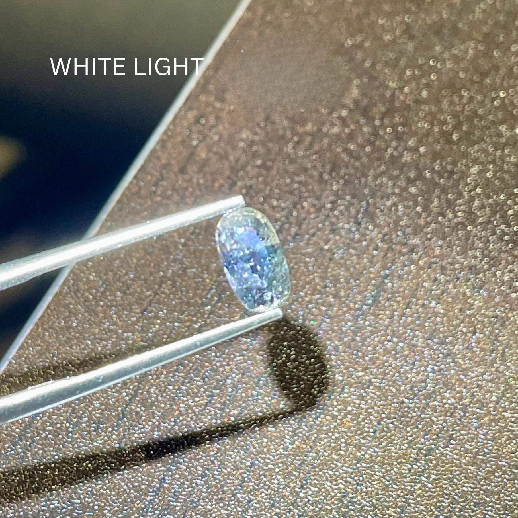 Women's or Men's 1.63 Carats Natural Color Change Sapphire Stone Oval Cut Sri Lankan Gemstone For Sale