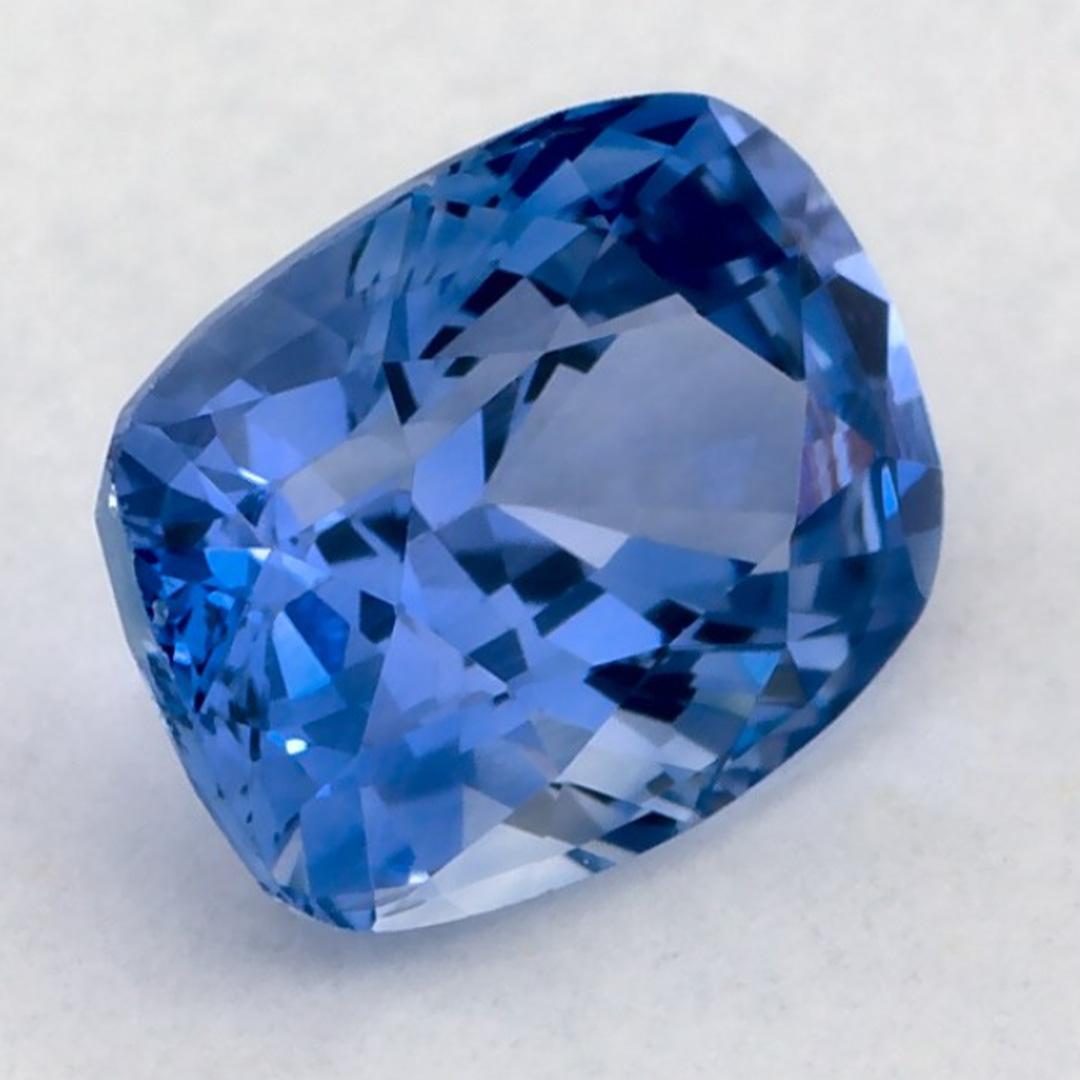 1.63 Karat Blauer Saphir Cushion Loser Edelstein (Kissenschliff) im Angebot
