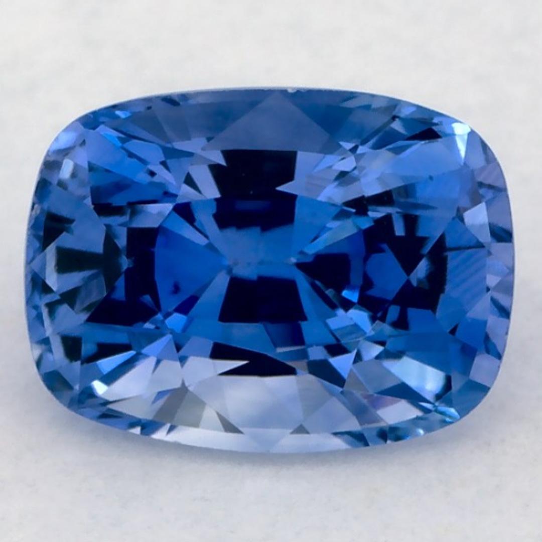 1.63 Karat Blauer Saphir Cushion Loser Edelstein