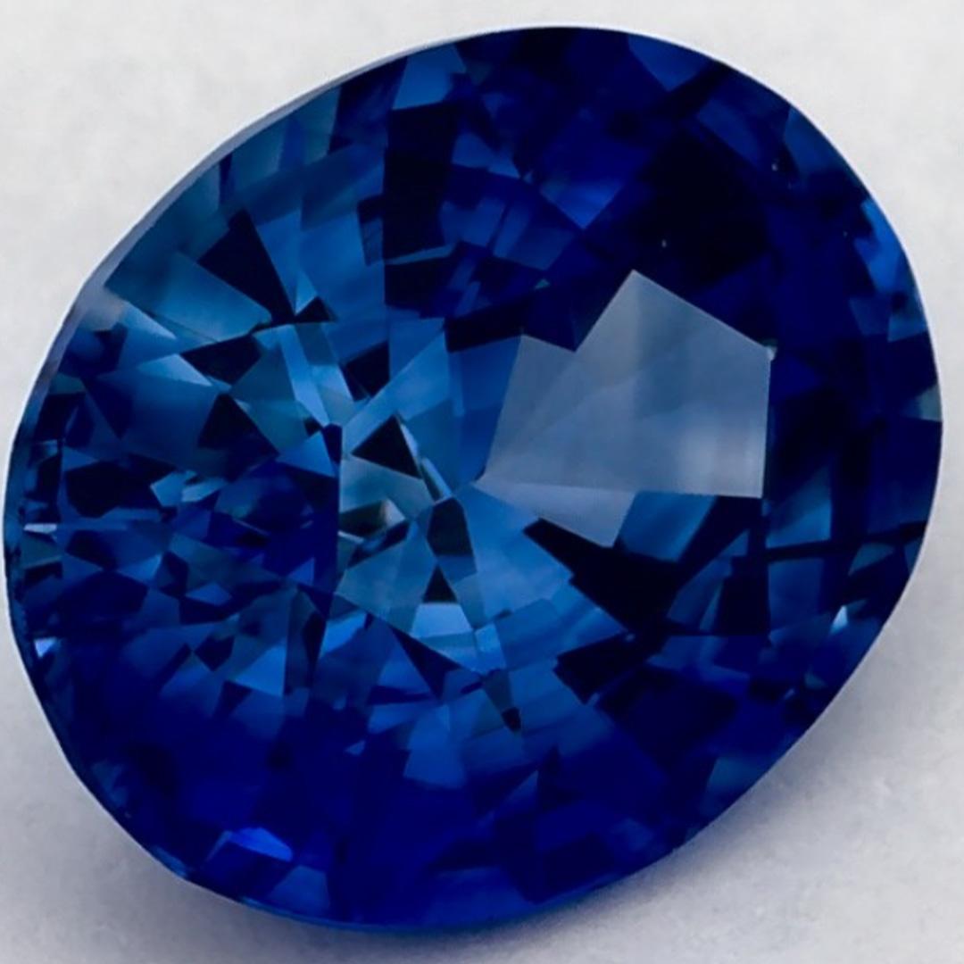Taglio ovale 1.63 carati di zaffiro blu ovale sfuso in vendita