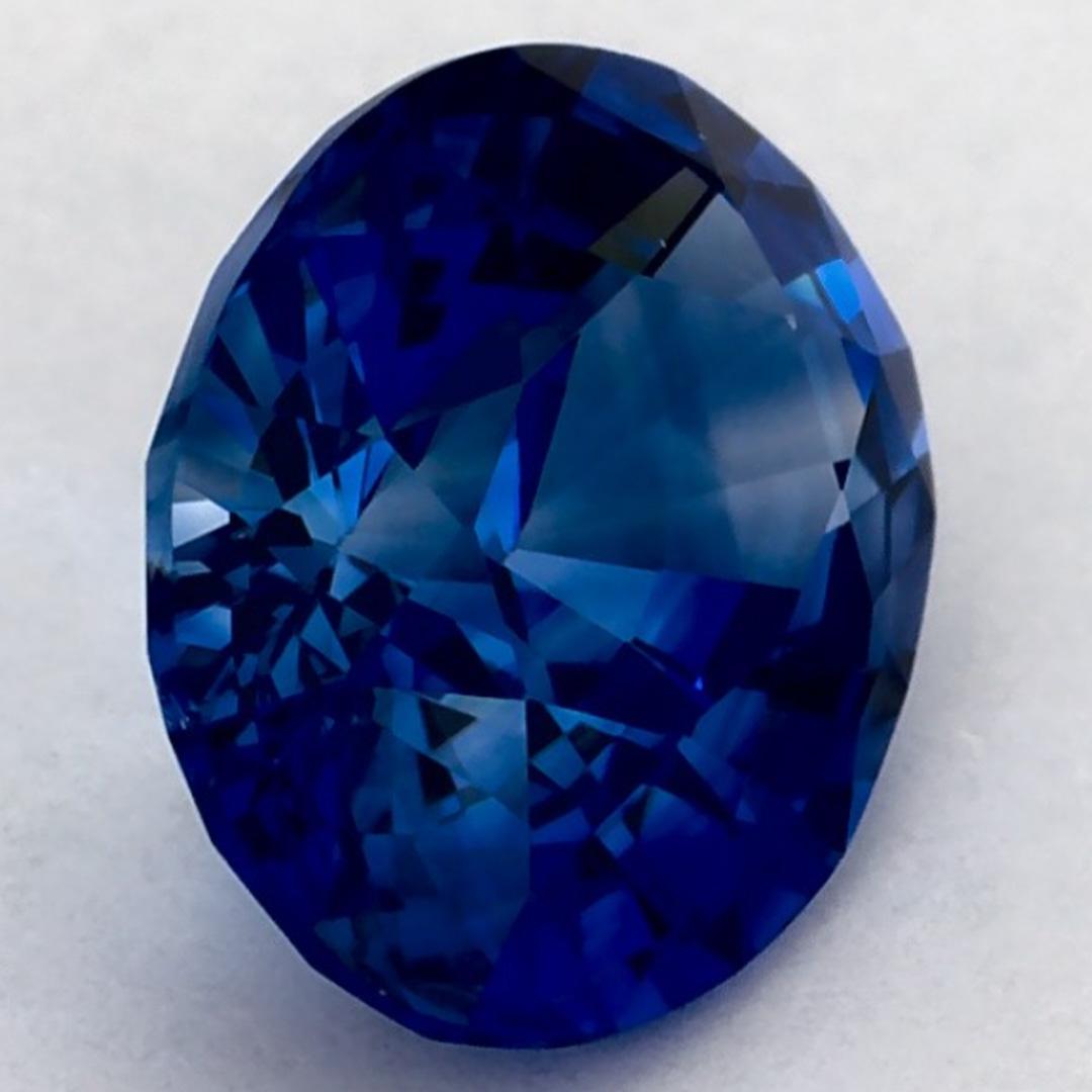 1.63 carati di zaffiro blu ovale sfuso in vendita 2