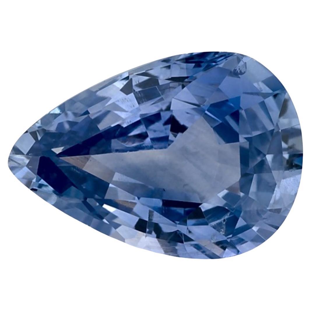 1.63 Ct Blue Sapphire Pear Loose Gemstone