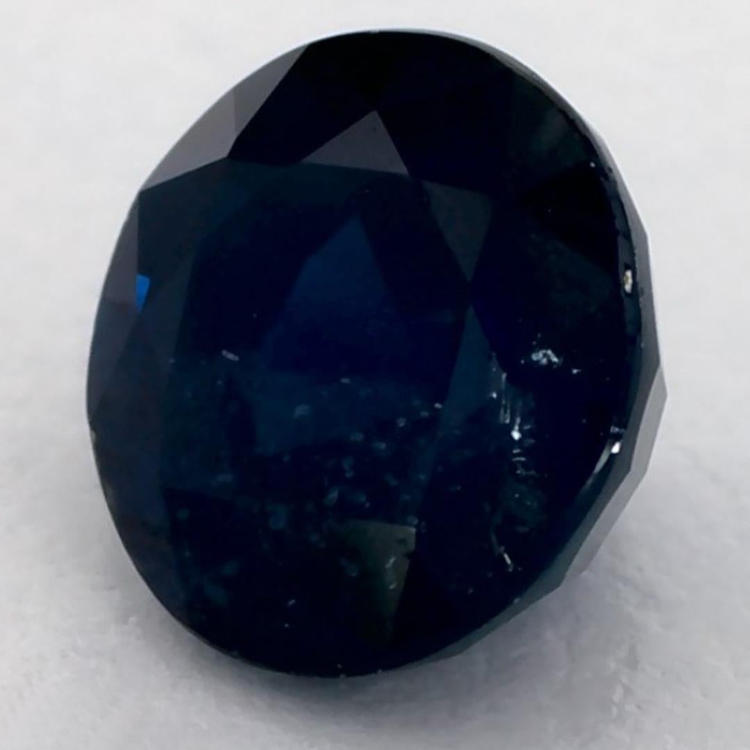 1.63 Karat Blauer runder Saphir, loser Edelstein (Rundschliff) im Angebot
