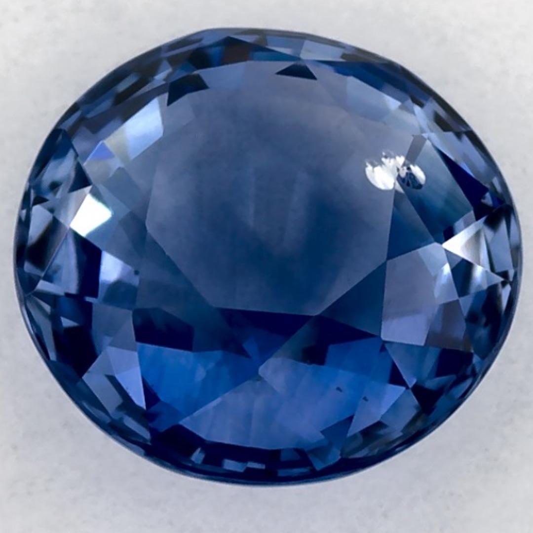 1.63 Karat Blauer runder Saphir, loser Edelstein im Zustand „Neu“ im Angebot in Fort Lee, NJ