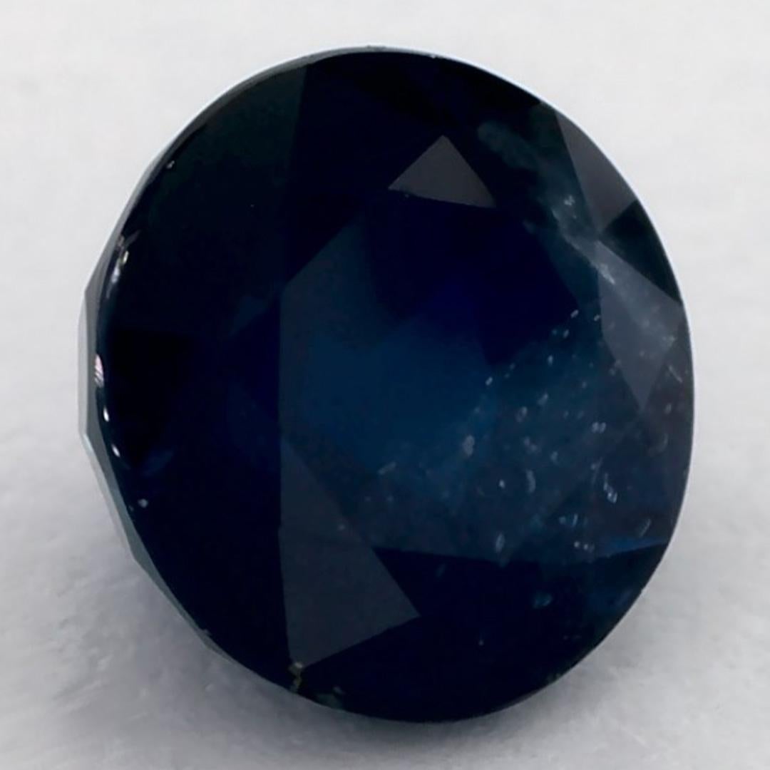 1.63 Karat Blauer runder Saphir, loser Edelstein im Zustand „Neu“ im Angebot in Fort Lee, NJ