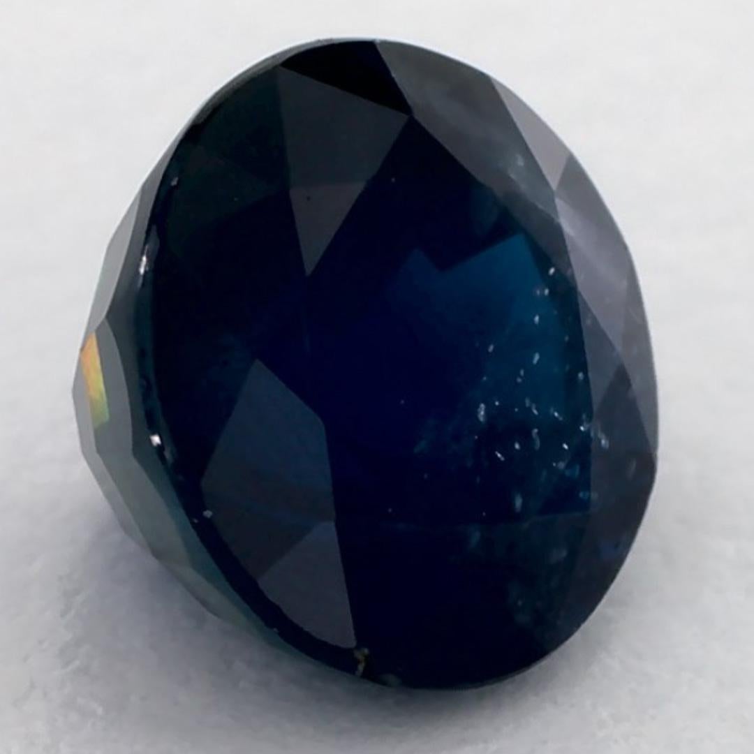 1.63 Karat Blauer runder Saphir, loser Edelstein im Angebot 1