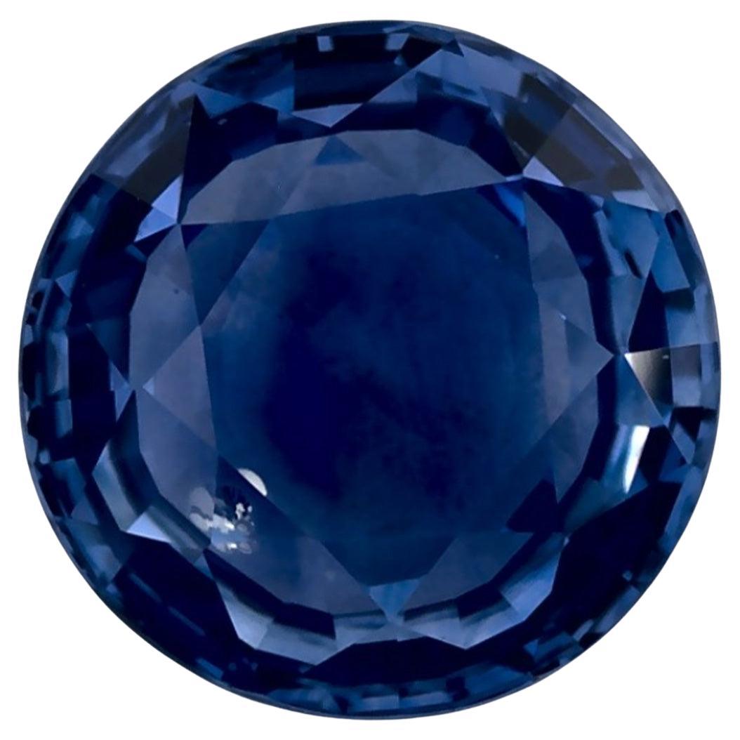 1.63 Ct Blue Sapphire Round Loose Gemstone (pierre précieuse en vrac)