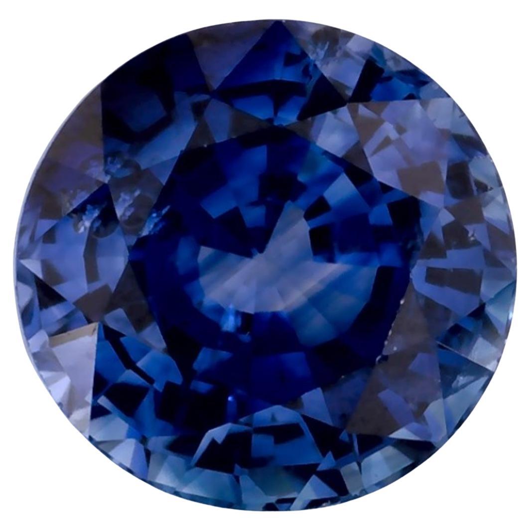 1.63 Ct Blue Sapphire Round Loose Gemstone