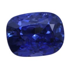 Saphir bleu taille coussin 1,63 carat certifié IGI