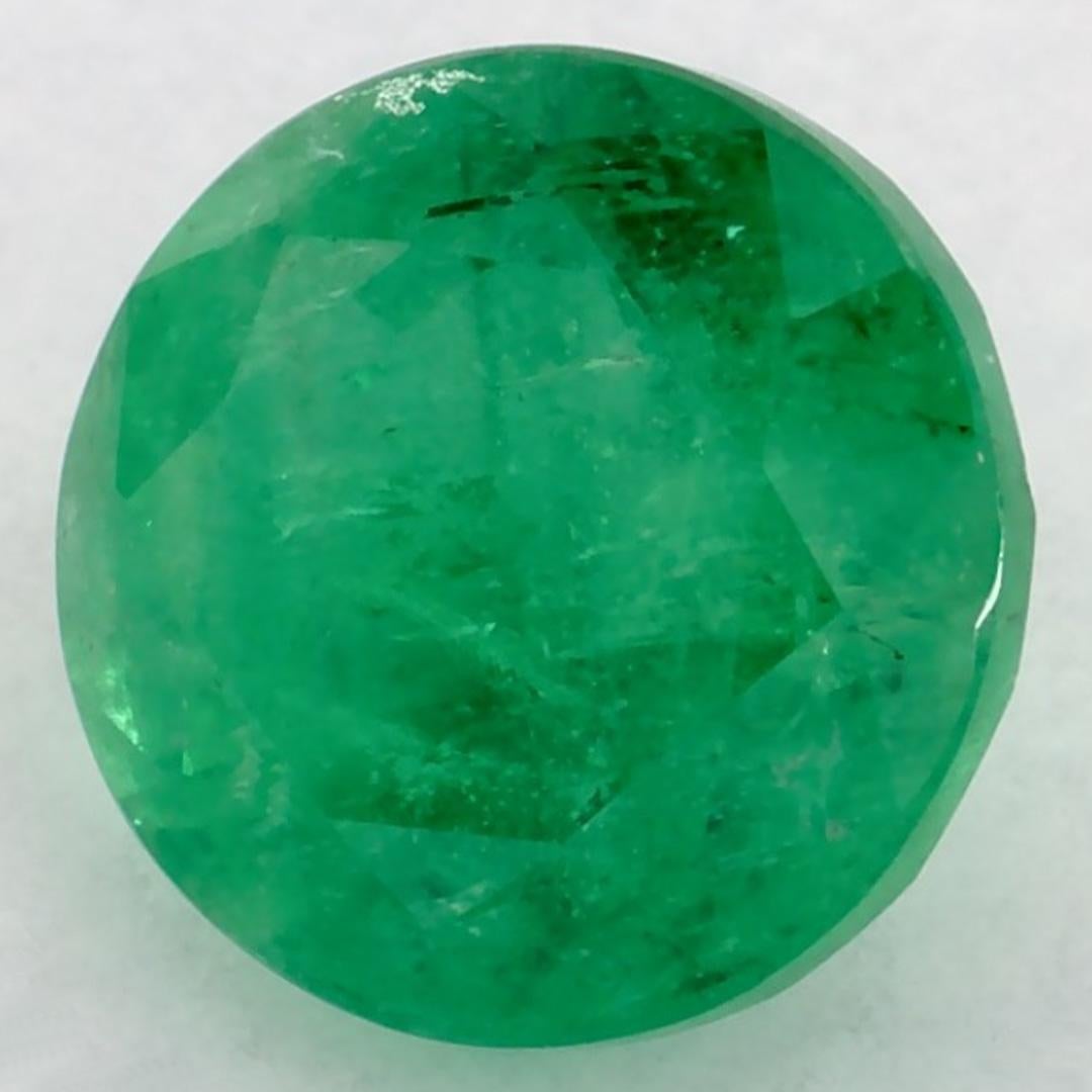 Gema suelta redonda esmeralda de 1.63 ct Corte redondo en venta