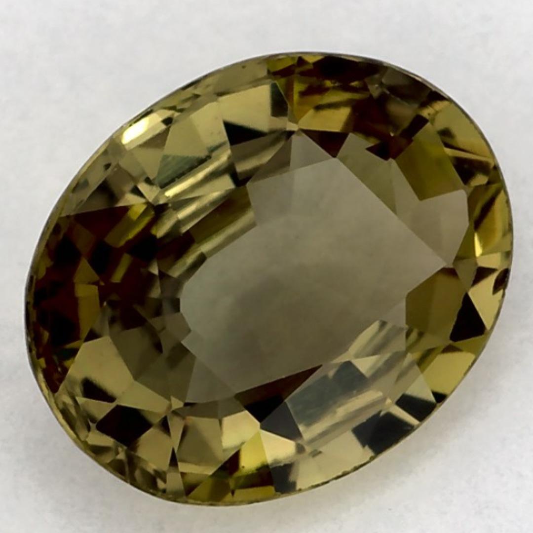 Taille ovale 1.63 Ct Green Sapphire Oval Loose Gemstone (Saphir vert ovale en vrac) en vente