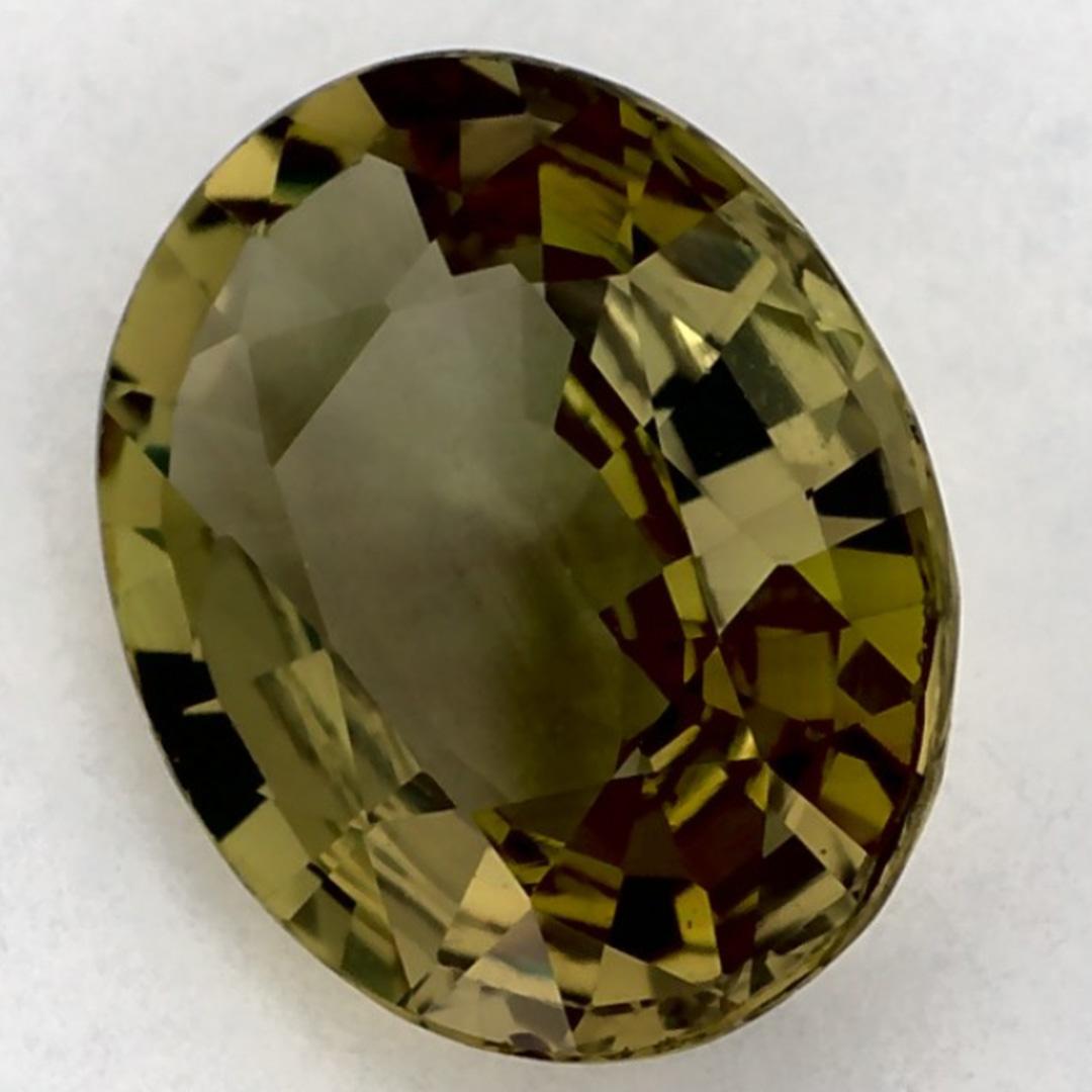 1.63 Ct Green Sapphire Oval Loose Gemstone (Saphir vert ovale en vrac) Pour femmes en vente