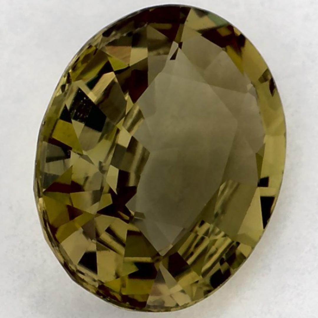 1.63 Ct Green Sapphire Oval Loose Gemstone (Saphir vert ovale en vrac) en vente 2