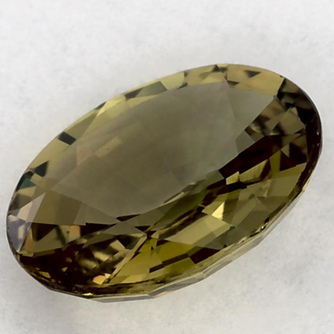 1.63 Ct Green Sapphire Oval Loose Gemstone (Saphir vert ovale en vrac) en vente 3