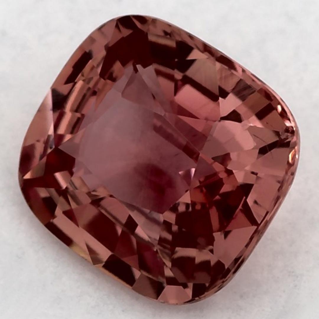 1.63 Karat rosa Saphir Cushion zertifiziert lose Edelstein (Kissenschliff) im Angebot