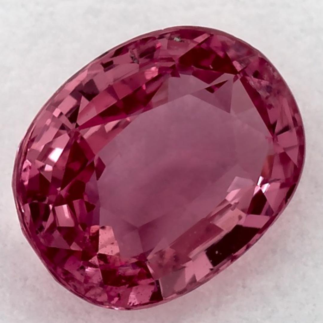 Taglio ovale 1.63 carati di zaffiro rosa ovale sfuso in vendita