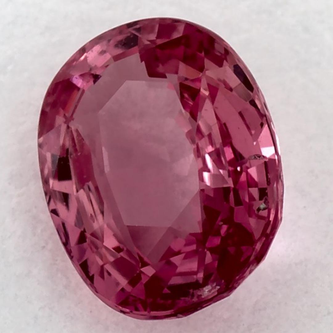 Donna 1.63 carati di zaffiro rosa ovale sfuso in vendita