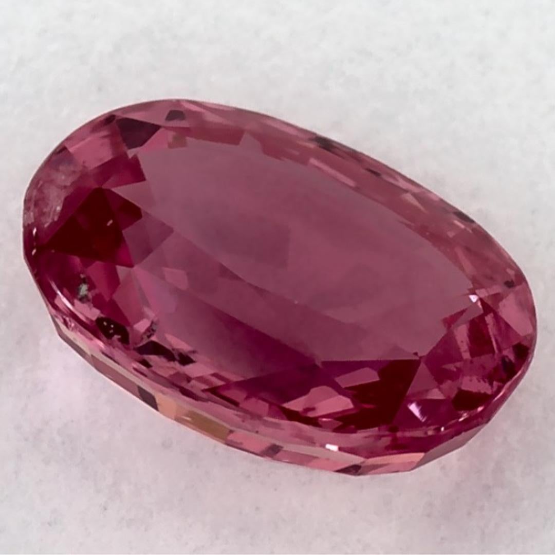 1.63 carati di zaffiro rosa ovale sfuso in vendita 1