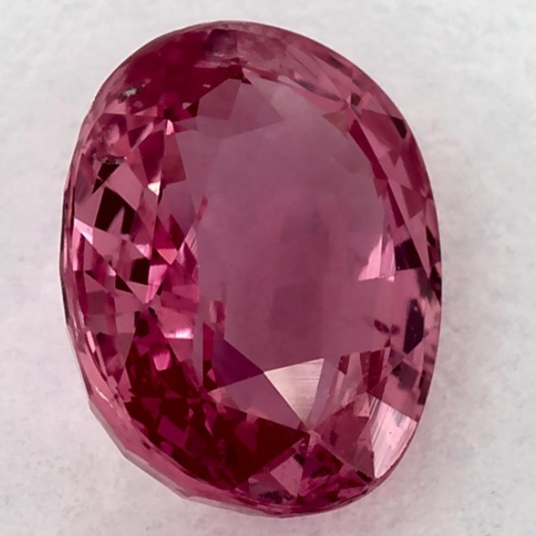 1.63 carati di zaffiro rosa ovale sfuso in vendita 2