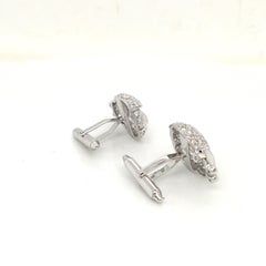 1.63 Carat Diamond Cufflinks White Gold Ladybug with Box