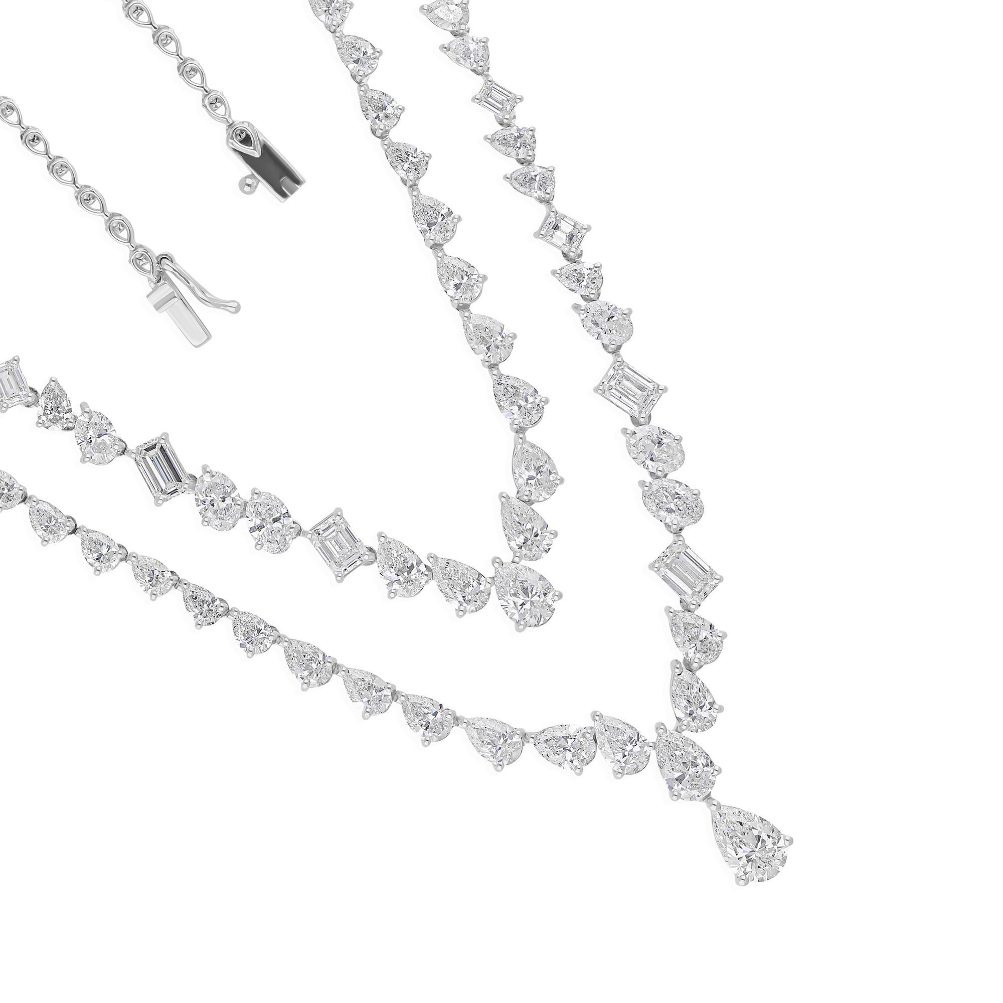 Cast from 18-karat gold, these exquisite necklace is handset with 16.30 carats of sparkling diamonds.

FOLLOW SPECTRUM JEWELS storefront to view the latest collection & exclusive pieces. Spectrum Jewels is proudly rated as a Top Seller on 1stdibs