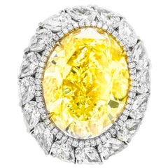16.30 Fancy Intense Yellow Diamond Ring