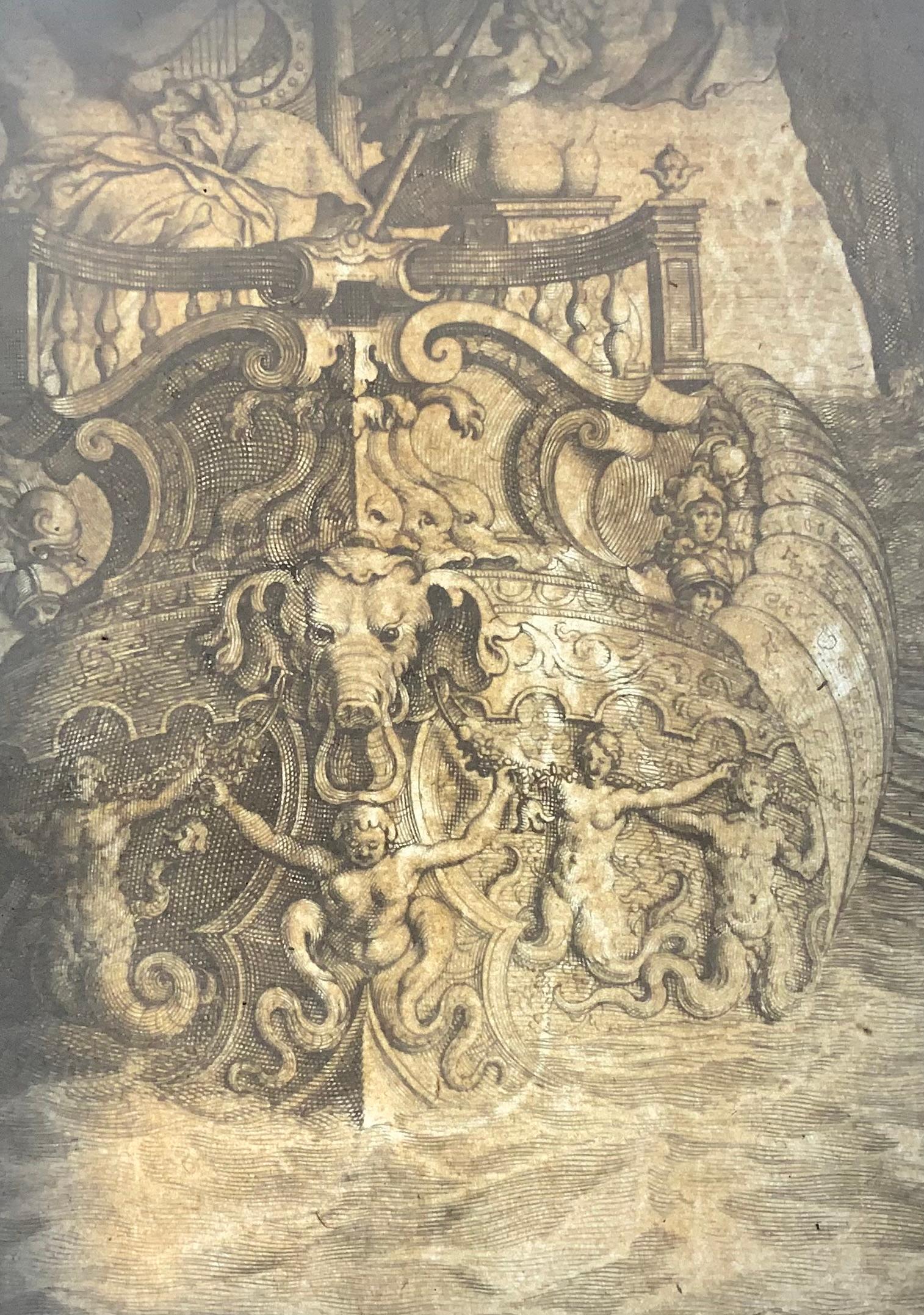 Paper 1630 Symplegades, Cornelis Bloemaert '1603-1692' After Pierre Brebiette, Folio For Sale