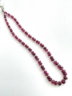 163.00 Carats Rubellite Tourmaline Plain Beads For Top Fine Jewelry Natural Gem