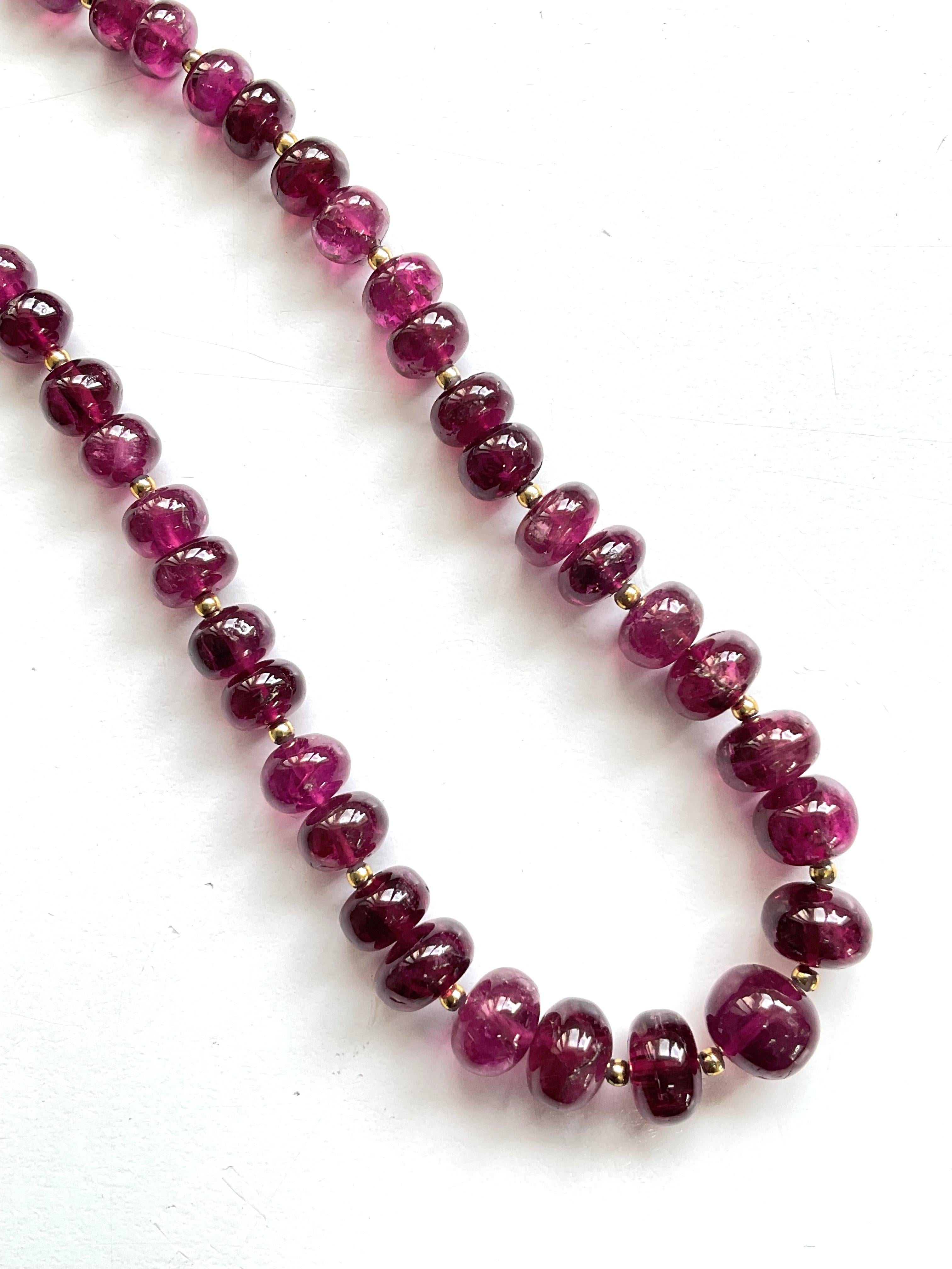163.00 Carats Rubellite Tourmaline Plain Beads For Top Fine Jewelry Natural Gem In New Condition For Sale In Jaipur, RJ