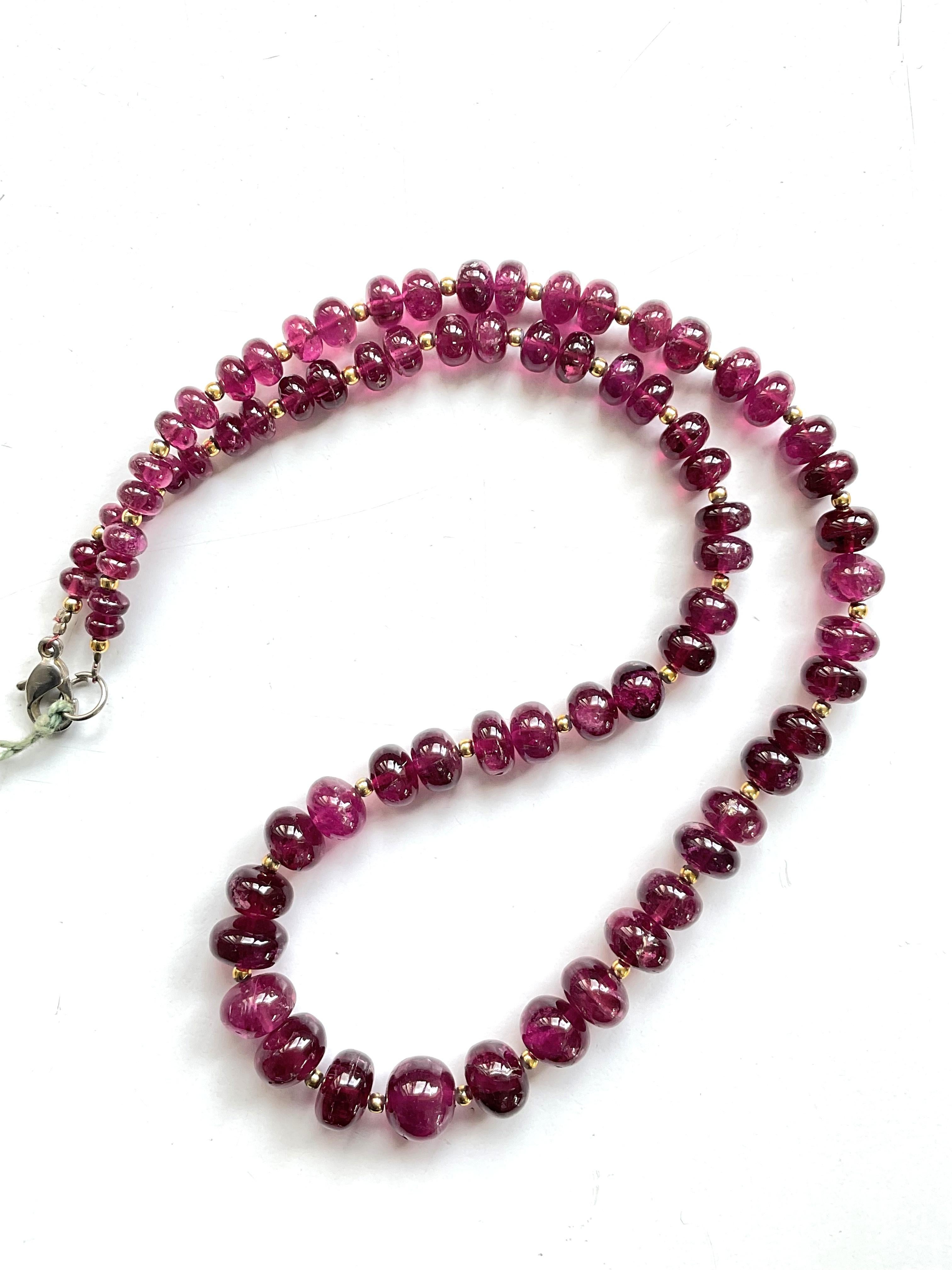163.00 Carats Rubellite Tourmaline Plain Beads For Top Fine Jewelry Natural Gem For Sale 1