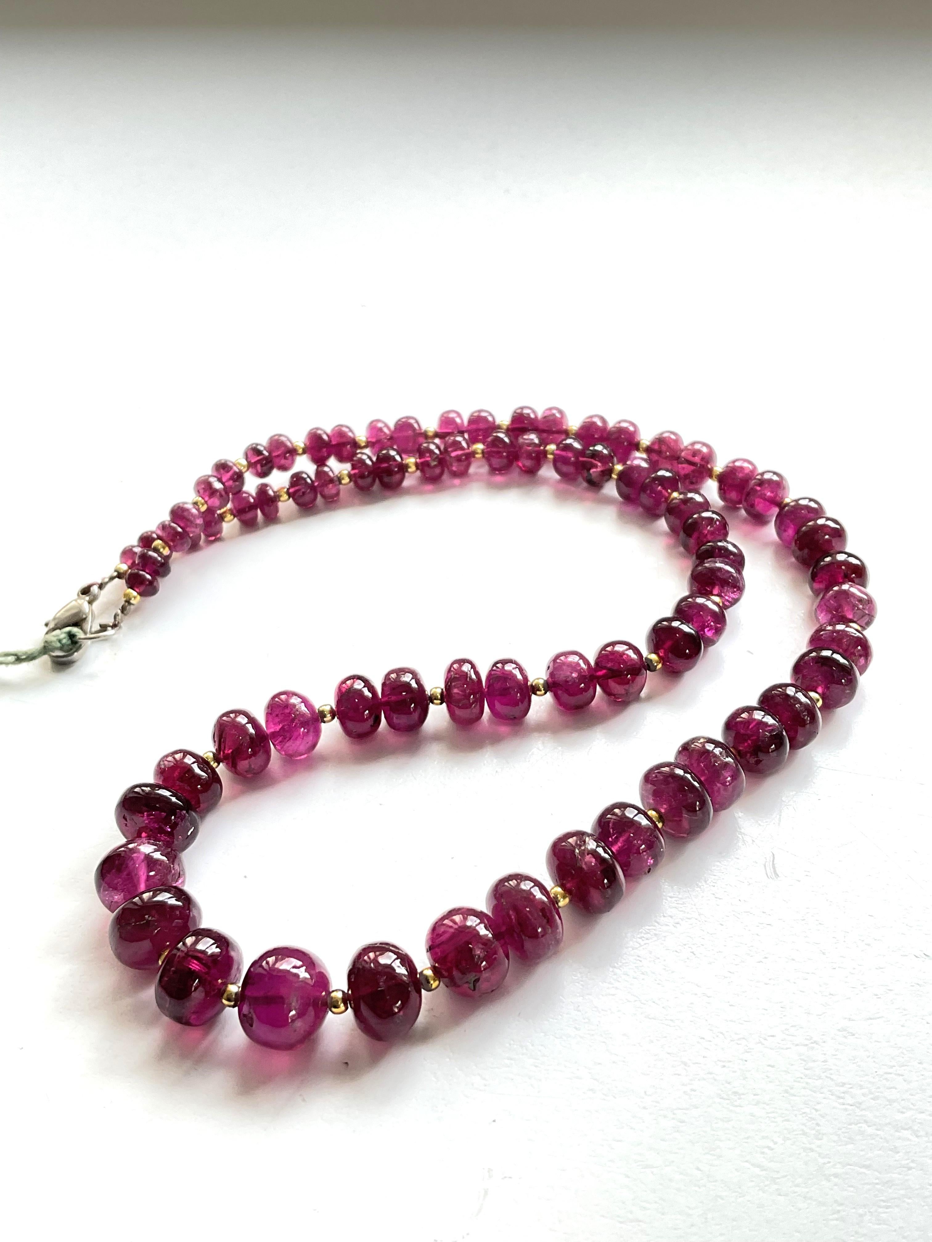 163.00 Carats Rubellite Tourmaline Plain Beads For Top Fine Jewelry Natural Gem For Sale 2