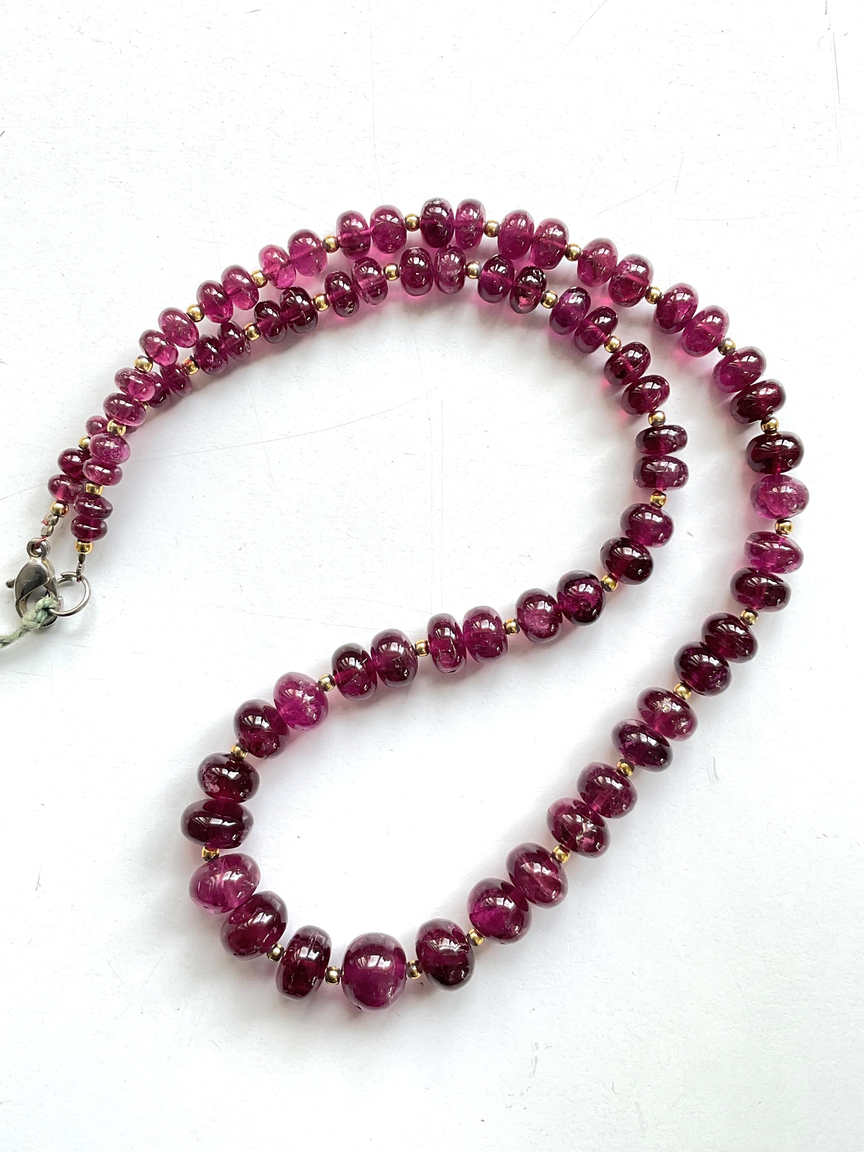 163.00 Carats Rubellite Tourmaline Plain Beads For Top Fine Jewelry Natural Gem For Sale 3