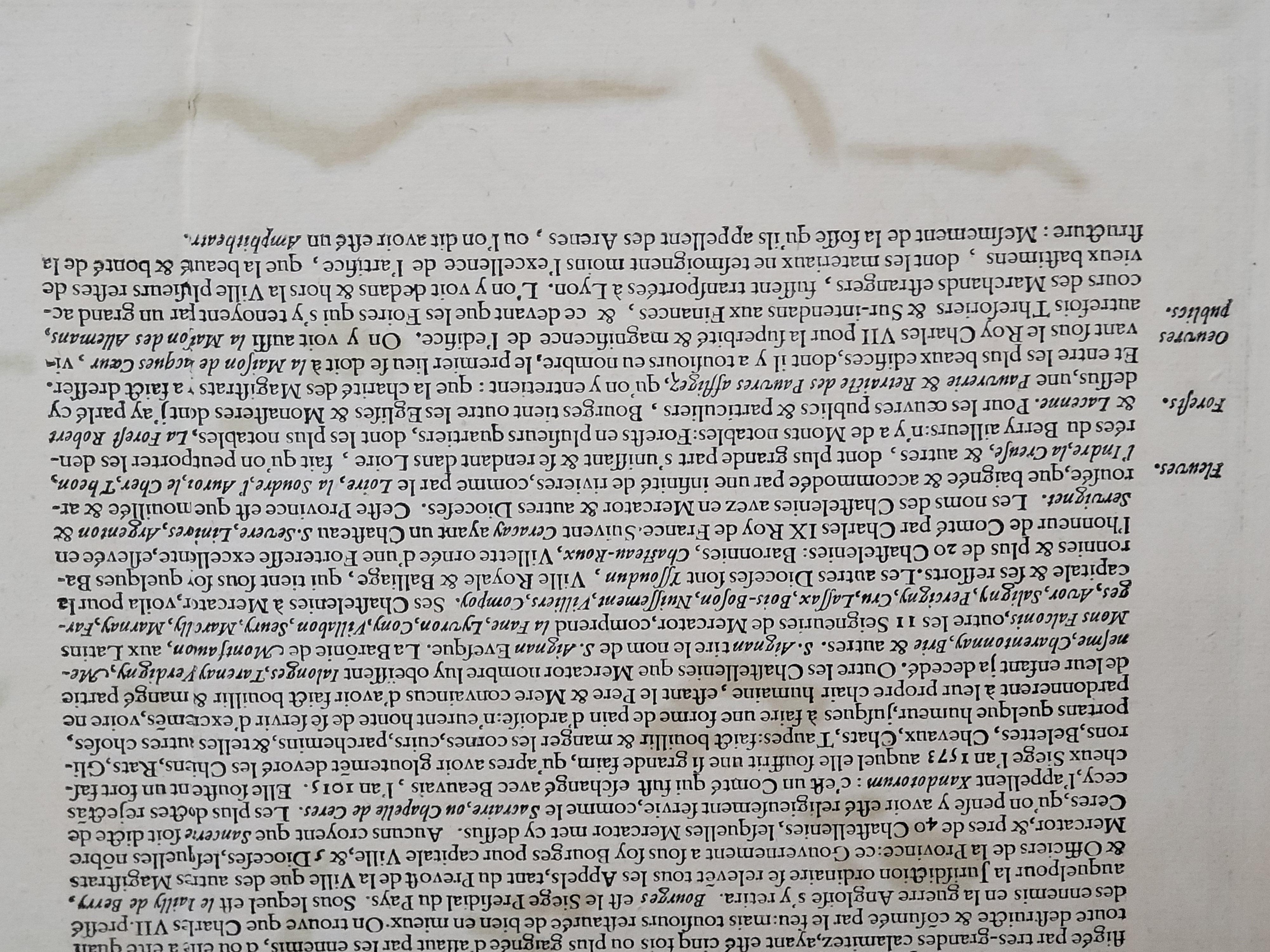 Karte von 1633 mit dem Titel 