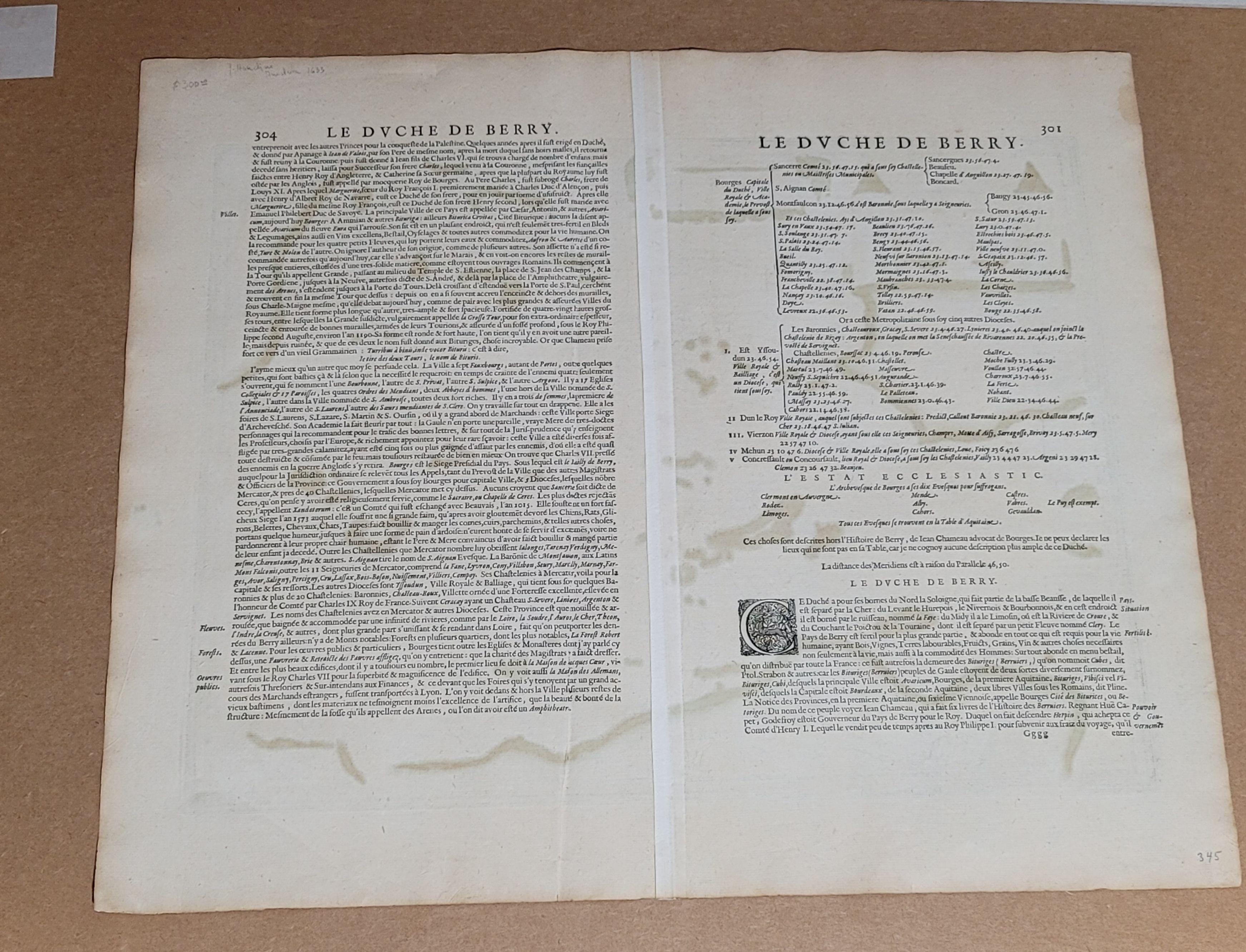 Paper 1633 map, entitled 