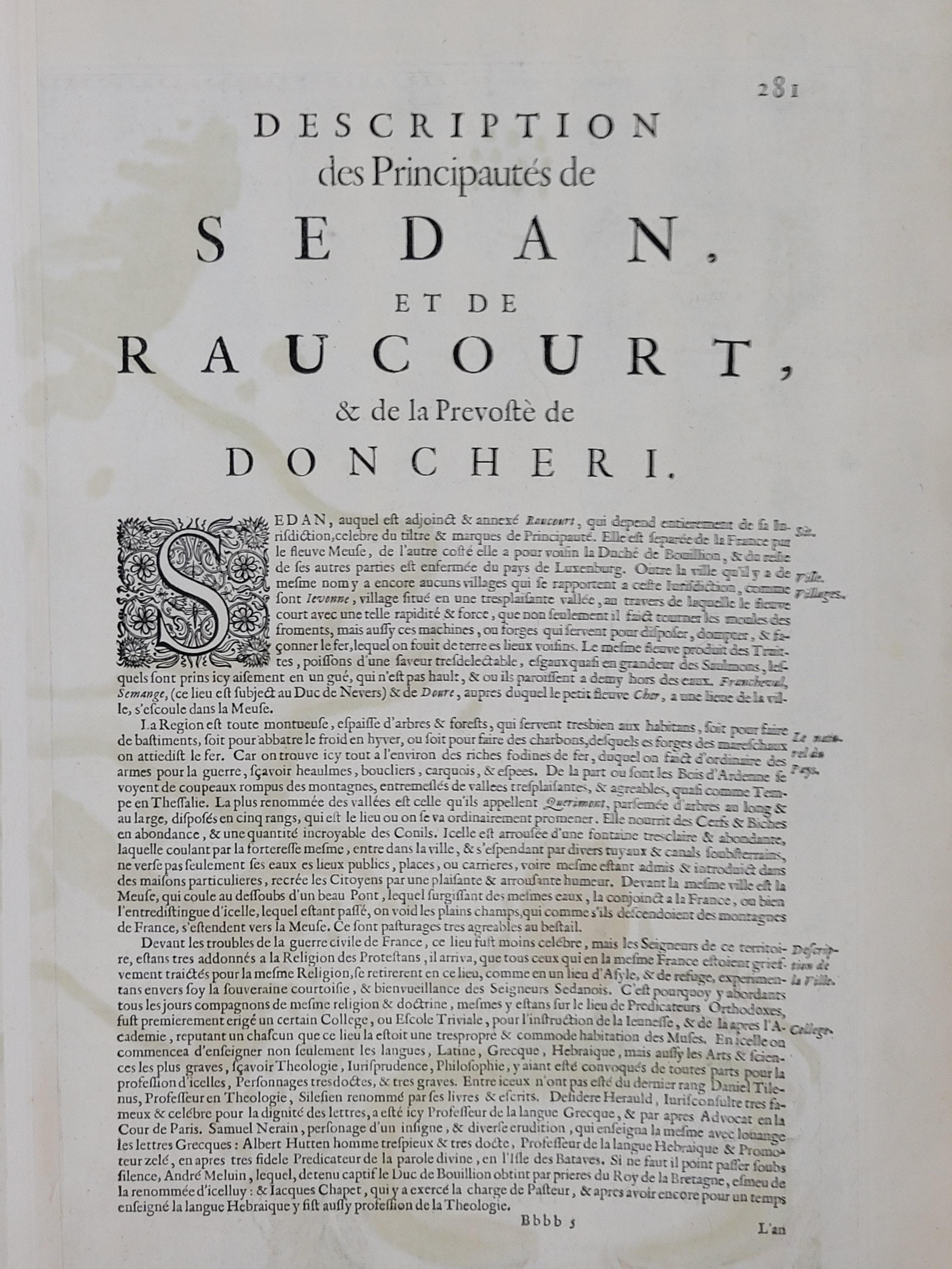 1633 Karte „“La Souverainete De Sedan Et De Raucourt, Et La Prevoste Ric0011 im Angebot 5