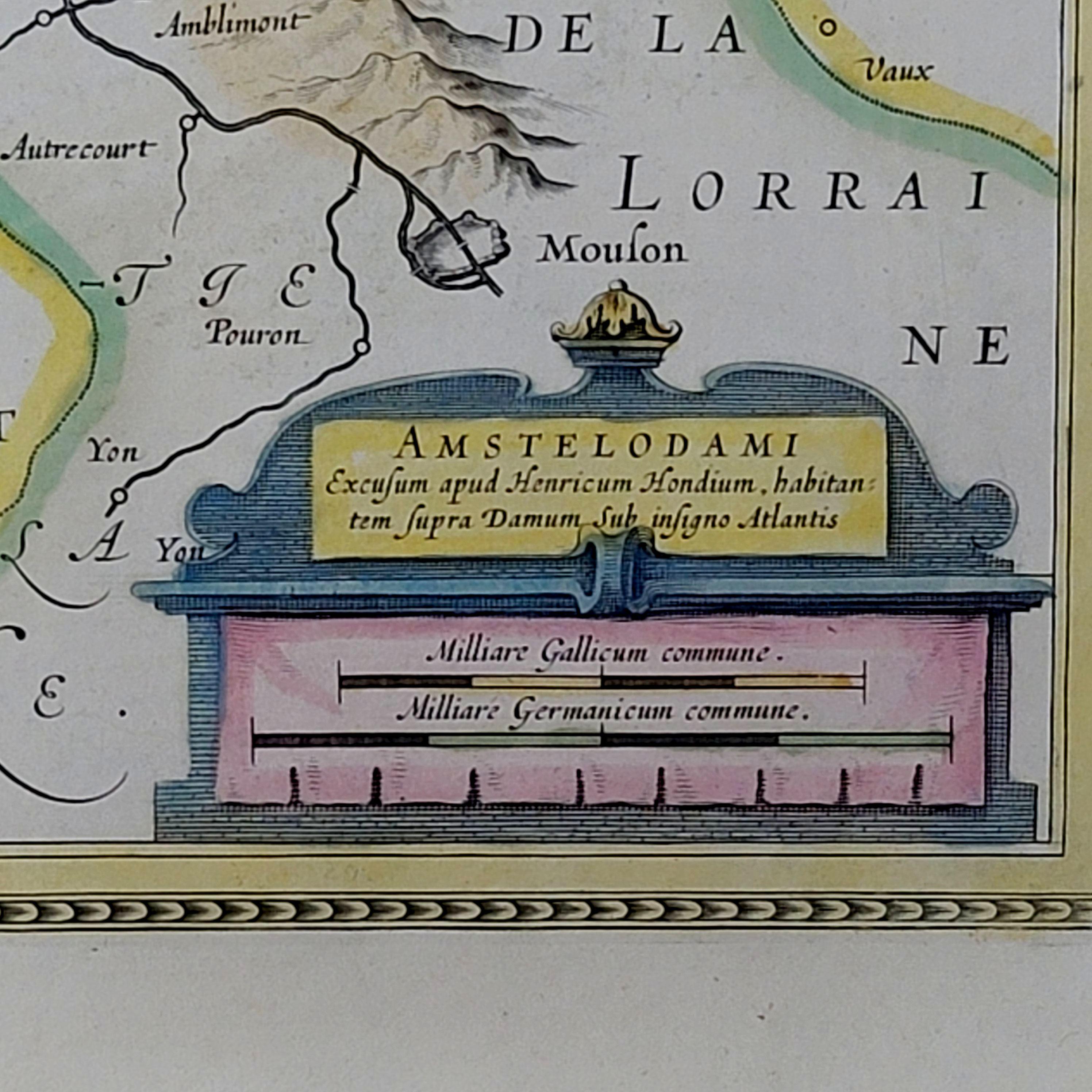 1633 Karte „“La Souverainete De Sedan Et De Raucourt, Et La Prevoste Ric0011 im Zustand „Gut“ im Angebot in Norton, MA