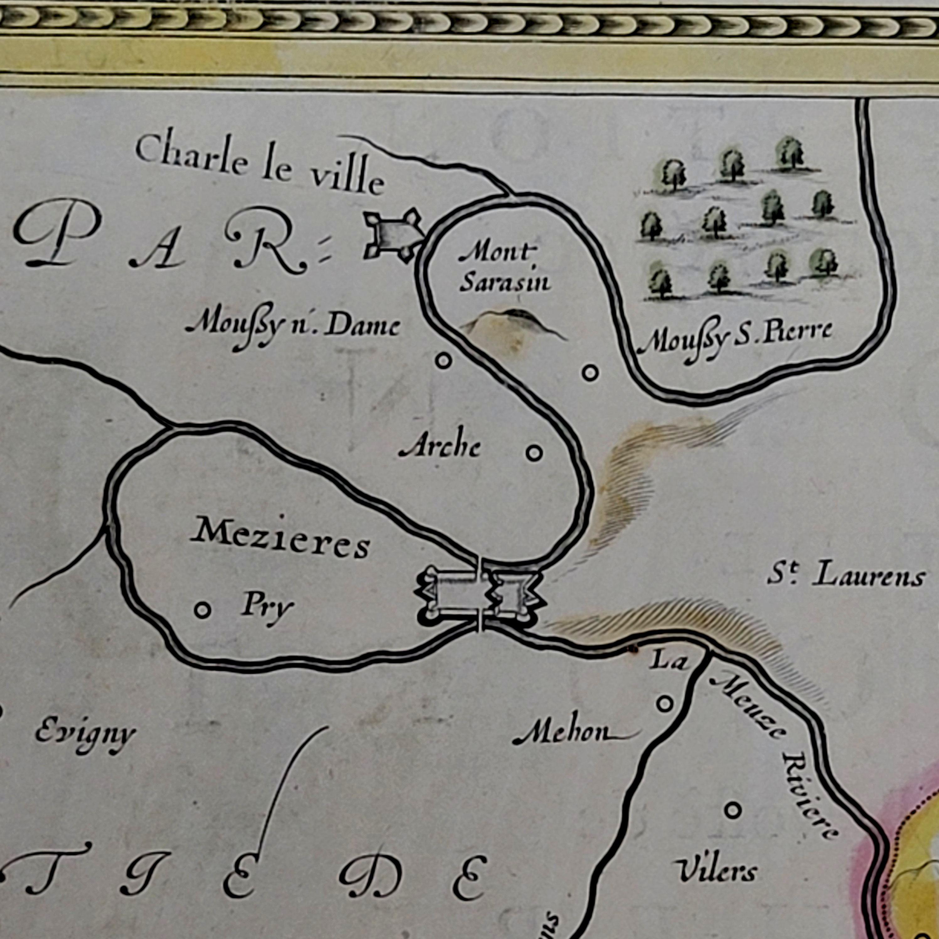 1633 Karte „“La Souverainete De Sedan Et De Raucourt, Et La Prevoste Ric0011 im Angebot 1