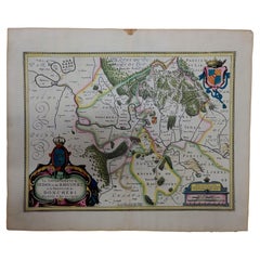 Antique 1633 Map "La Souverainete De Sedan Et De Raucourt, Et La Prevoste Ric0011