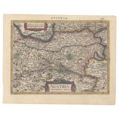1634 Mercator/Jansson Map: Eastern Austria with Vienna, Hand-Colored