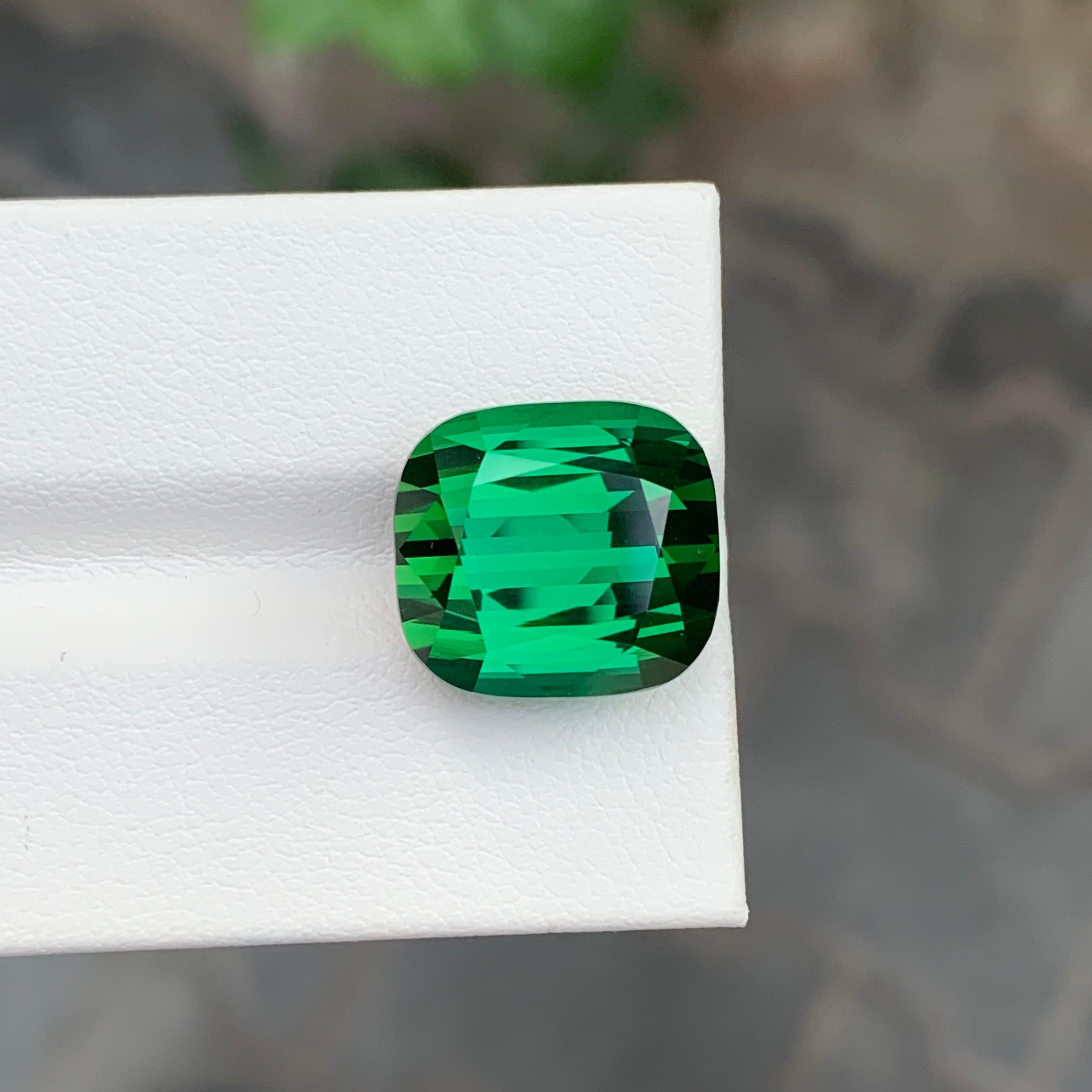 Tourmaline verte naturelle facettée taille coussin de 16,35 carats Neuf - En vente à Peshawar, PK