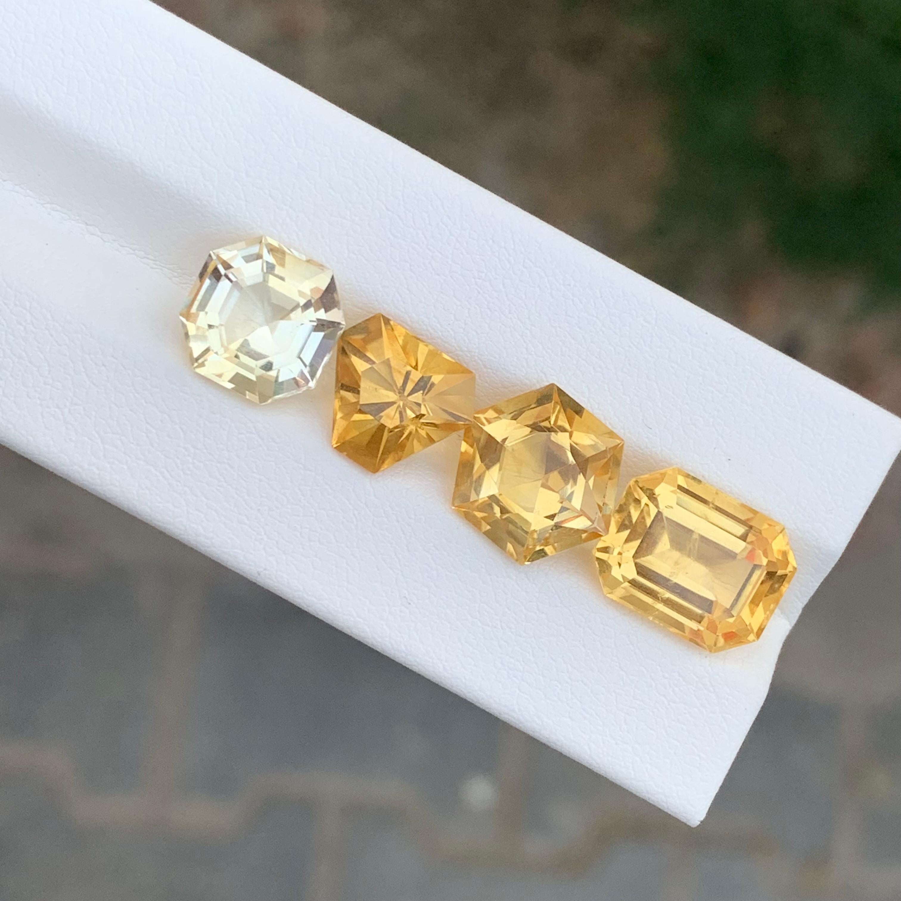 Lot de citrine en vrac 

Poids : 16,35 carats
Tailles : 2,85 à 5,75 carats 
Origine : Brésil
Couleur : Jaune
Traitement : Non
Certificat : Sur demande du client

La citrine est une variété de quartz d'un jaune doré vibrant qui captive les gens