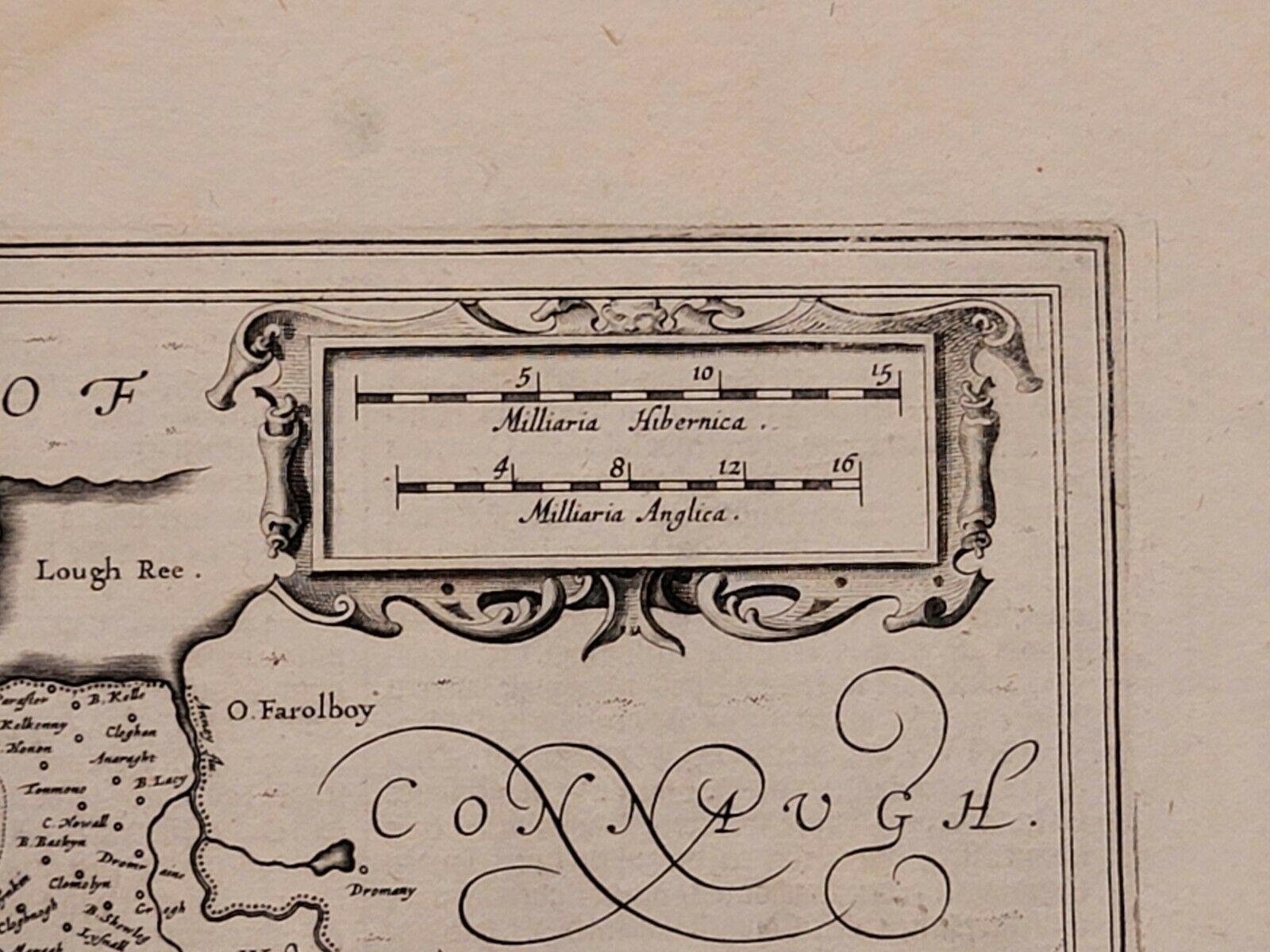 Unknown 1636 Jansson Map of Ireland Entitled 