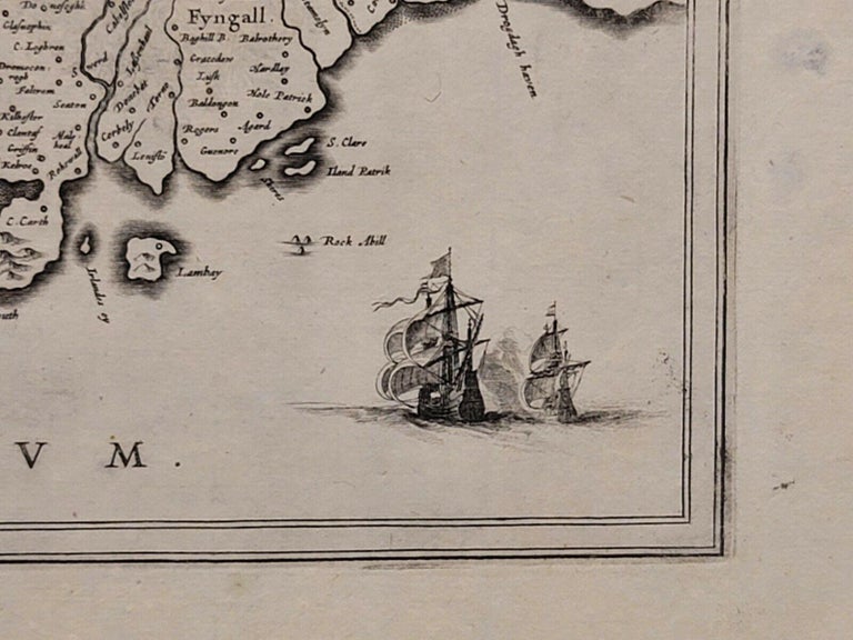 1636 Jansson Map of Ireland Entitled 