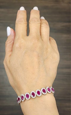 16.39 ct. Natürlicher Rubin & Diamant-Armband