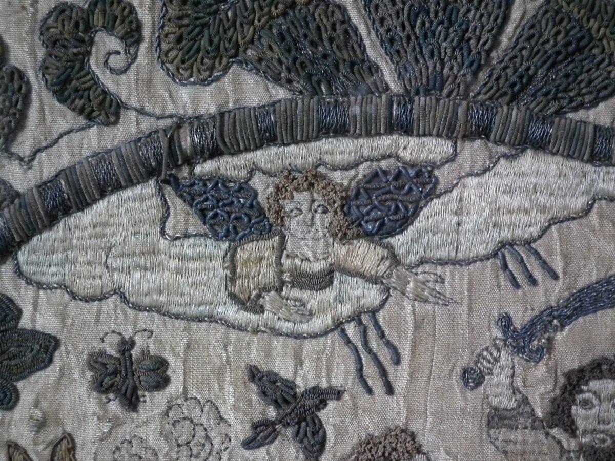 1639 Stumpwork Embroidery, 'Abraham & Isaac' by EM 2