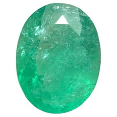 1.63ct 9.3x7.2 Wolkig Bläulich Grün Kolumbianischer Smaragd - Oval Schliff Edelstein