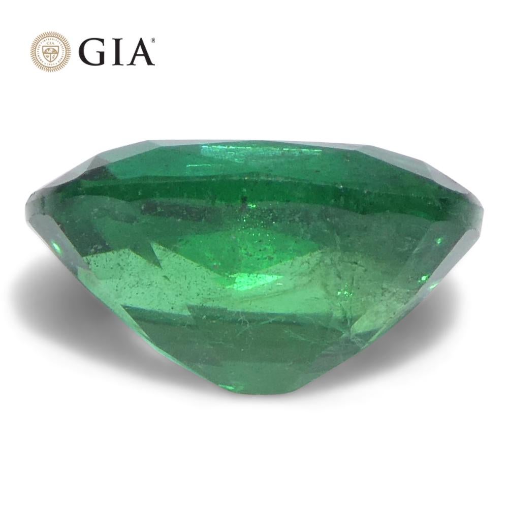 1,63 carati di smeraldo verde a cuscino certificato GIA Zambia (F2) in vendita 3